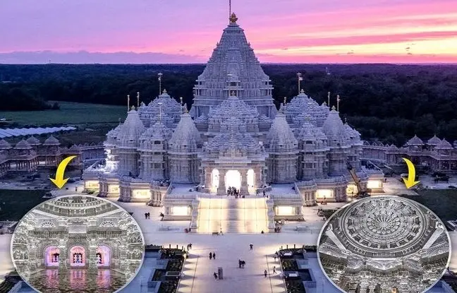 عجیب‌ترین معبد آمریکا؛ دومین معبد بزرگ هندوها اینجا چه می‌کند؟!