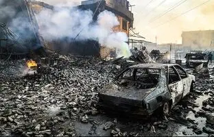 خودروهای نابود شده در آتش سوزی بازار آهن شادآباد + تصاویر