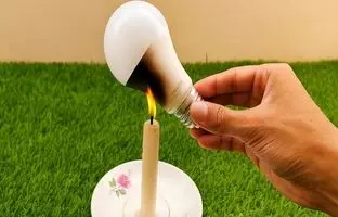  یک ترفند تعمیر لامپ ال ای دی با کمک یک شمع! + ویدئو