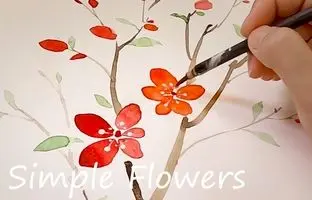 آموزش نقاشی: چطور با آبرنگ گل‌های بهاری زیبا بکشیم؟ + ویدئو