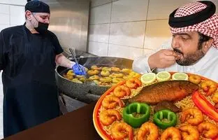 غذاهای خیابانی ملل؛ کله پزی و خوراک دریایی در عربستان + ویدئو