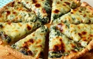 طرز تهیه پیتزای اسفناج طرح کیش لورن فرانسوی + ویدئو