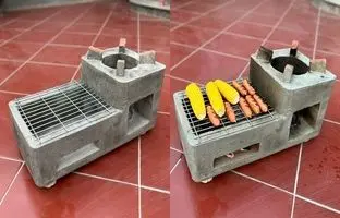 نحوه درست کردن «اجاق هیزمی» شیک و ارزان: فقط با فوم و سیمان! + ویدئو