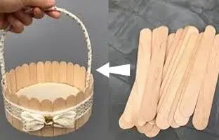 (ویدئو) فرآیند ساخت یک سبد زیبای کاربردی با چوب بستنی