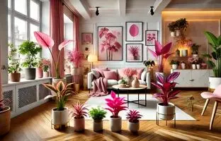 زیباترین گیاهان آپارتمانی با برگ های صورتی