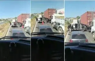 ویدئویی پربازدید از فرار دو زندانی از ماشین پلیس
