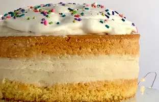  طرز تهیه کیک بستنی زعفرانی