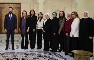  اولین تصویر از همسر جولانی در یک دیدار عمومی 