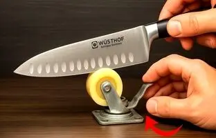 روش خلاقانه یک مخترع آمریکایی برای ساخت تیزکن ساده چاقو + ویدئو