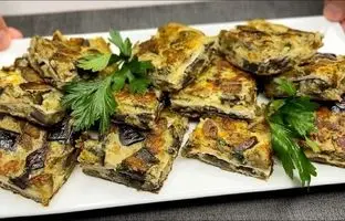 طرز تهیه املت بادمجان ایتالیایی با تخم مرغ، پنیر و فیله بوقلمون