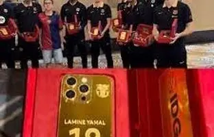 هدیه آیفون طلا توسط ولیعهد عربستان به بازیکنان بارسلونا + ویدئو