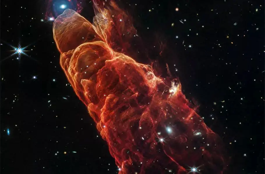 تصویر روز ناسا: جت میان‌ستاره‌ای از نگاه جیمز وب