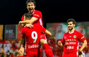 استایل عجیب سعید عزت اللهی در جشن قهرمانی شباب الاهلی امارات + عکس