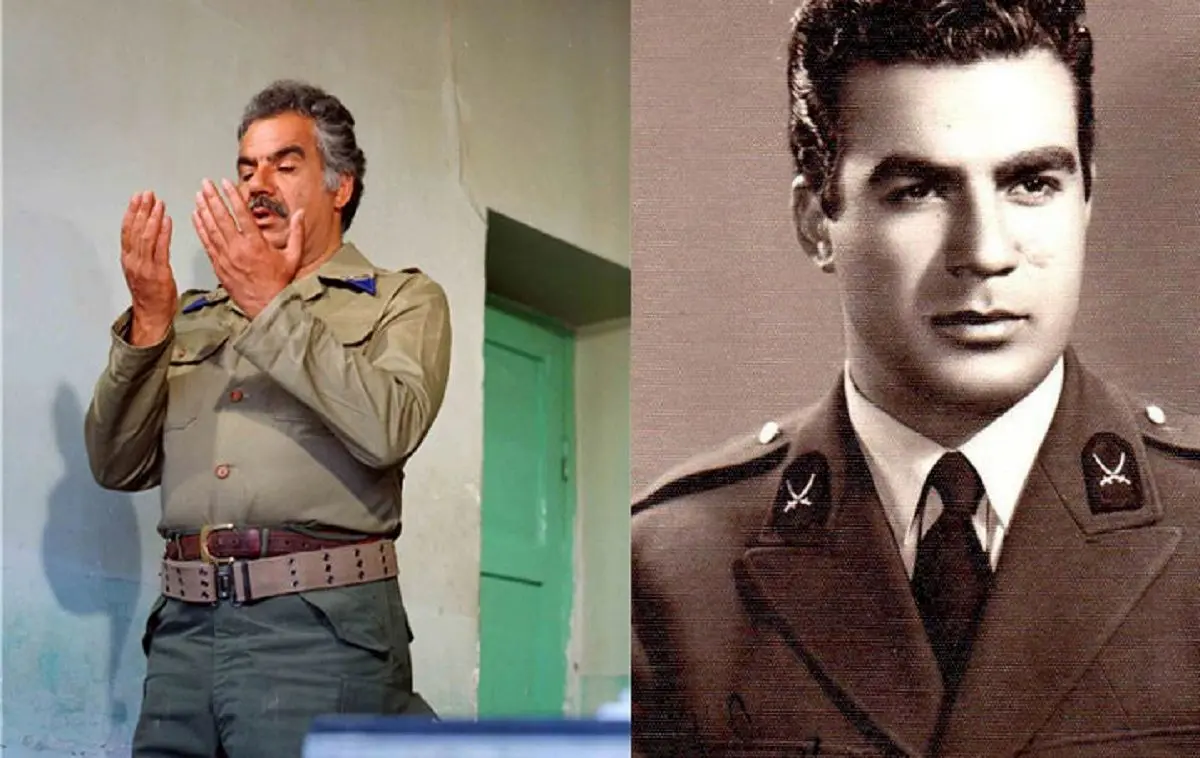 «ناصر ملک مطیعی و تقی ظهوری» در نمایی از فیلم حسین کرد شبستری؛ سال 45 + عکس