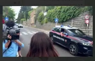 اسکورت جالب و بزرگ کاروان دیپلماتیک ایران در رم + ویدئو