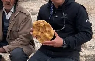  قدیمی‌ترین نان تاریخ بشریت در میمند کرمان + ویدئو