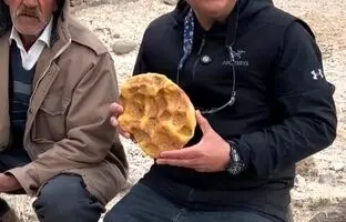 قدیمی‌ترین نان تاریخ بشریت در میمند کرمان + ویدئو