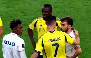  دلداری رونالدو به مهران احمدی پس از دریافت کارت قرمز + ویدئو