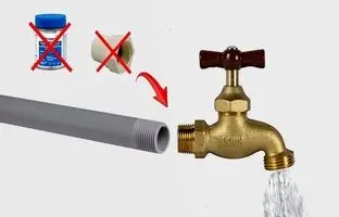  ترفندی ساده برای اتصال شیرآب فلزی به لوله پی وی سی + ویدئو