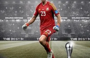  جایزه‌ای که بوفون داد؛ امیلیانو مارتینز بهترین دروازه‌بان ۲۰۲۴ جهان + ویدئو