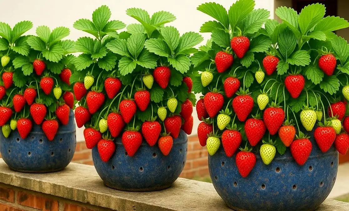 با این روش بالکن خانه را با کمک بطری پلاستیکی به باغ توت فرنگی تبدیل کنید!  + ویدئو