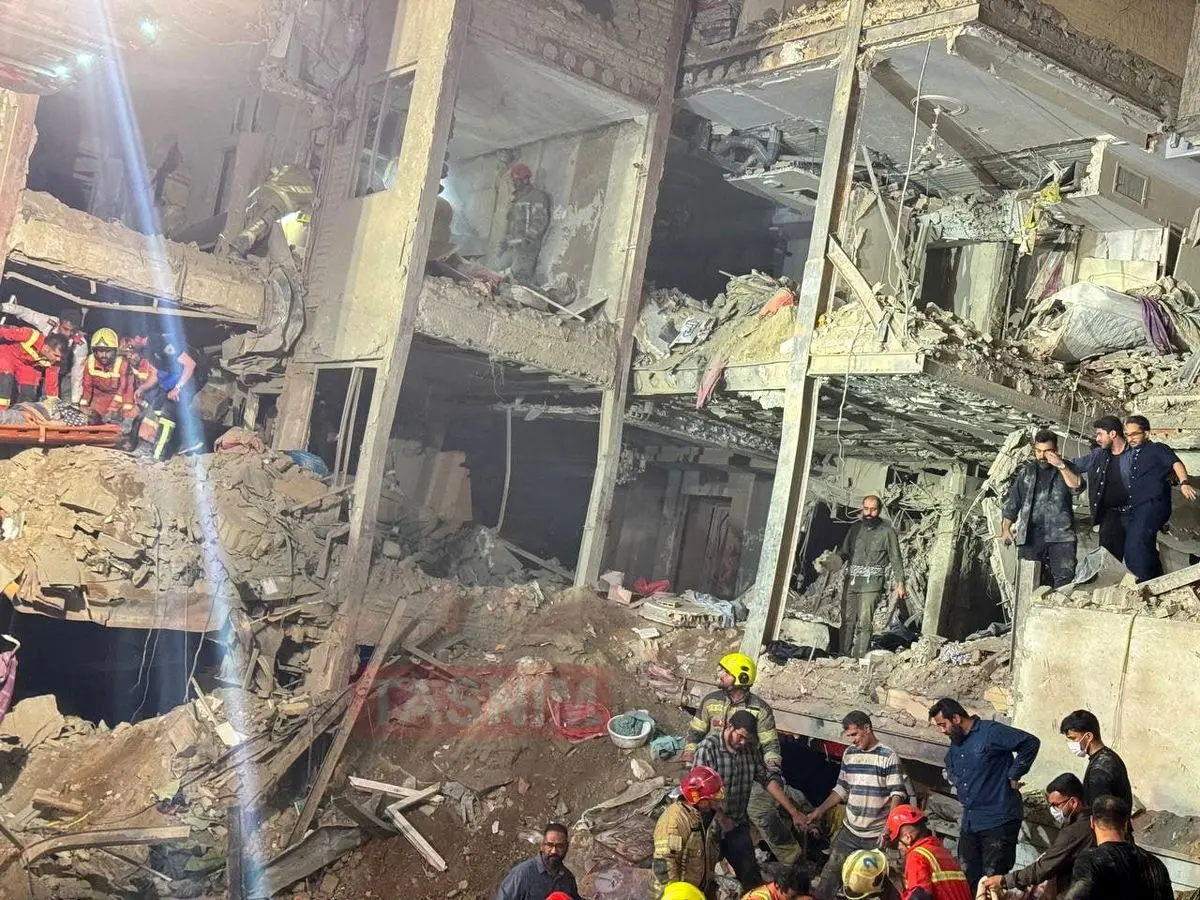  آثار حمله امشب اسرائیل در نارمک تهران + ویدئو