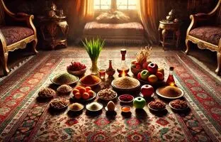 راهنمای سفره هفت سین ۱۴۰۴؛ چیدمان سفره هفت‌سین به سبک سنتی