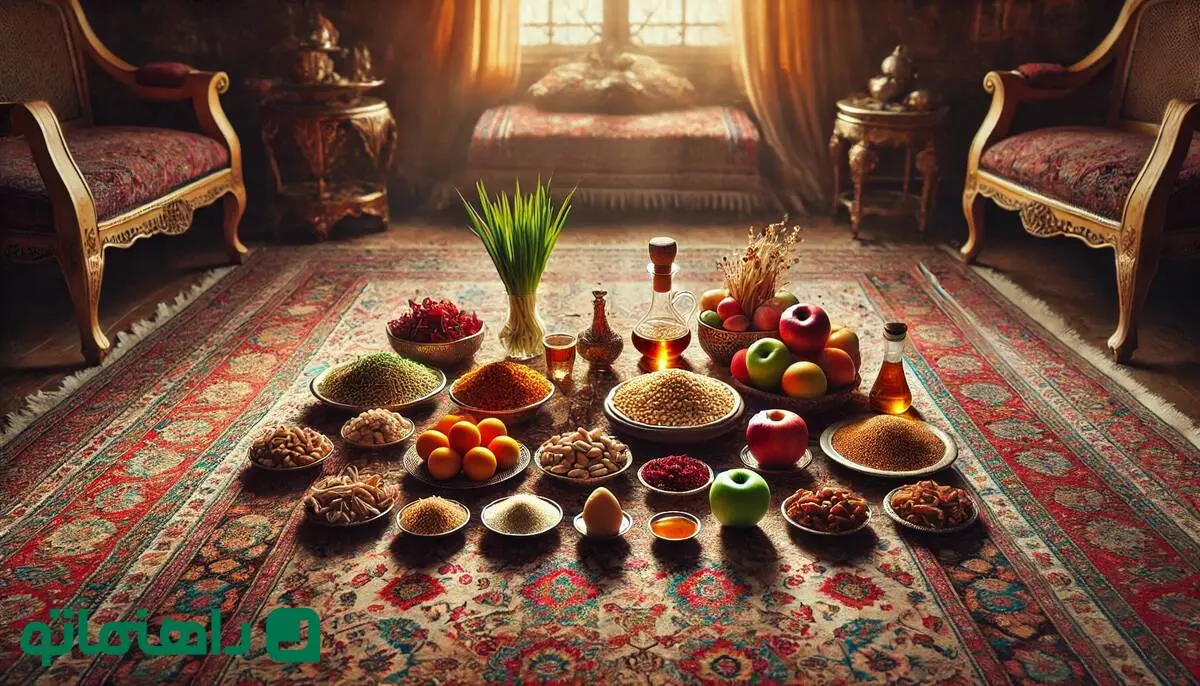 راهنمای سفره هفت سین ۱۴۰۴؛ چیدمان سفره هفت‌سین به سبک سنتی