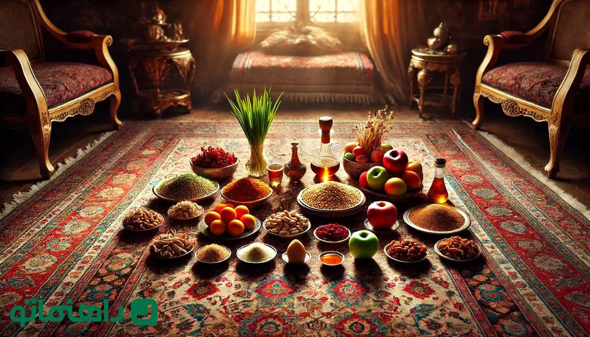 راهنمای سفره هفت سین ۱۴۰۴؛ چیدمان سفره هفت‌سین به سبک سنتی