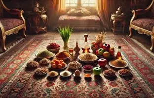 راهنمای سفره هفت سین ۱۴۰۴؛ چیدمان سفره هفت‌سین به سبک سنتی