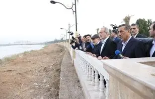 بازدید رئیس جمهور از ساحل رودخانه کارون در اهواز + ویدئو