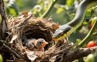 
پرنده مادر با شجاعت جوجه خود را از خطر مار نجات داد + ویدئو