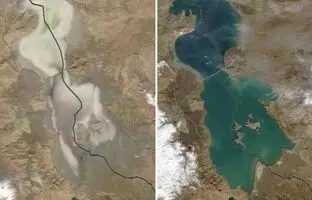 تصویر تلخی که ناسا از دریاچه ارومیه منتشر کرد 