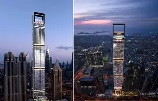 بلندترین استخر روباز جهان در برج جدید ترامپ در دبی