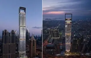 بلندترین استخر روباز جهان در برج جدید ترامپ در دبی