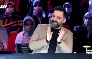 (ویدئو) شوکه شدن احسان علیخانی از حرکات رزمی امین حیایی وسط برنامه!