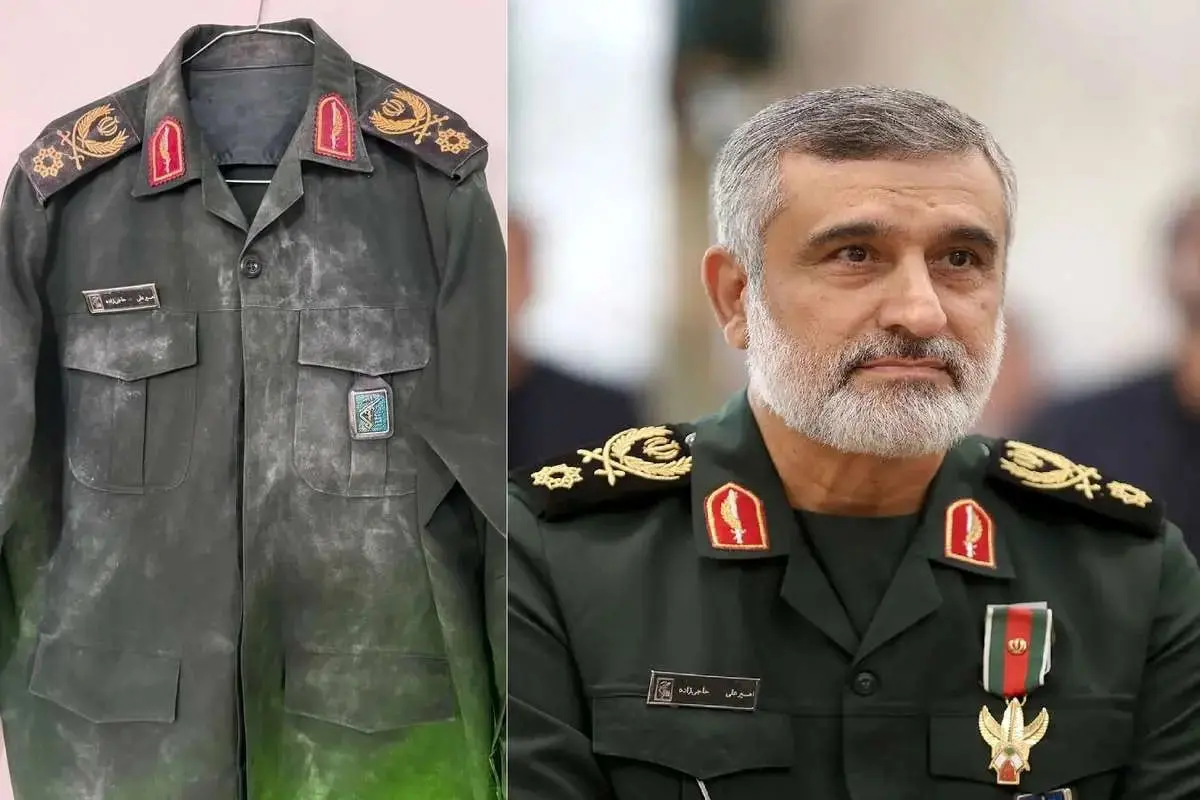لباسی که سردار حاجی‌زاده هنگام شهادت به تن داشت + ویدئو