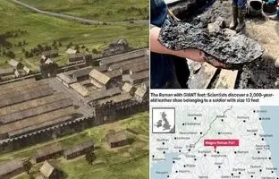 تصاویر؛ کشف کفش چرمی ۲ هزار ساله سرباز رومی با پاهایی غول‌پیکر 
