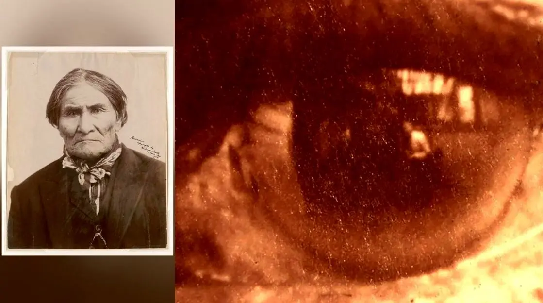 تصویر زن عکاس که 104 سال در چشم یک جنگجوی سرخپوست مخفی مانده بود