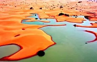 بارش نادر باران پای سیل را به صحرای آفریقا باز کرد + ویدئو