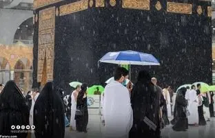 بارش شدید باران در مکه و مدینه + ویدئو