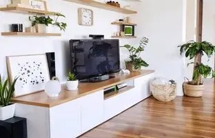 7  دکوری برای میز تلویزیون که اتاق نشیمن را زیر و رو می کند