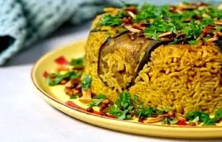 طرز تهیه مقلوبه مرغ و بادمجان