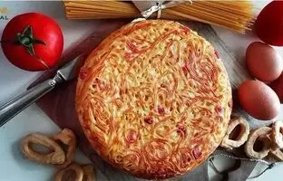 خوشمزه بپزید؛ فریتاتا با پاستا ؛ املت لذیذ بدون گوشت با پنیر در فر و تابه