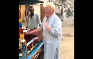 شباهت عجیب بستنی فروش پاکستانی به دونالد ترامپ + ویدئو