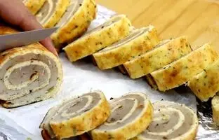 طرز تهیه رولت مرغ پنیری روسی به روش یک آشپز باتجربه