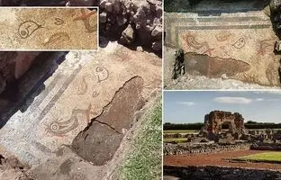کشف یک موزائیک باستانی به نام «آکواریوم یخ‌ زده در سنگ» با قدمتی ۲ هزار ساله