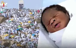 نخستین نوزاد حج امسال در عرفات متولد شد + ویدئو
