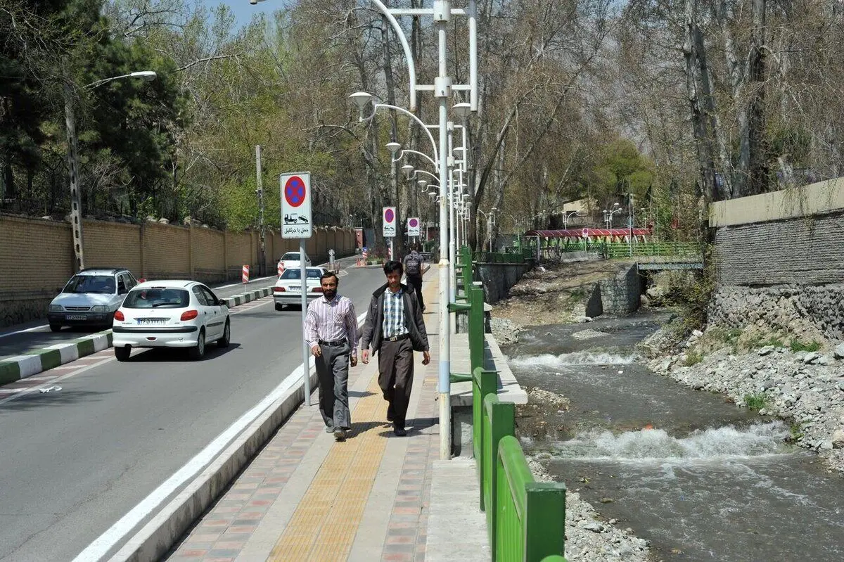 نمایی از پل رومی، تهران در دوره قاجار 