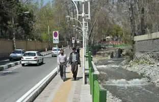 نمایی از پل رومی، تهران در دوره قاجار 